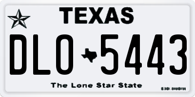 TX license plate DLO5443