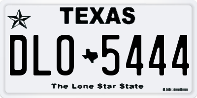 TX license plate DLO5444
