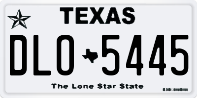 TX license plate DLO5445