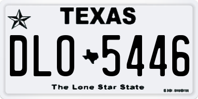 TX license plate DLO5446