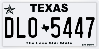 TX license plate DLO5447