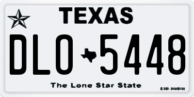 TX license plate DLO5448