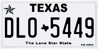 TX license plate DLO5449