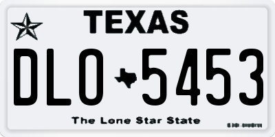 TX license plate DLO5453