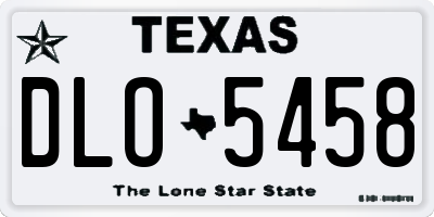 TX license plate DLO5458