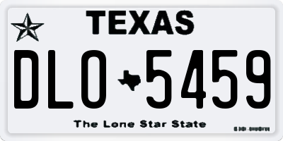 TX license plate DLO5459