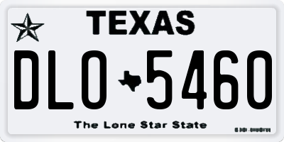 TX license plate DLO5460