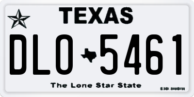 TX license plate DLO5461