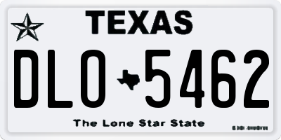 TX license plate DLO5462
