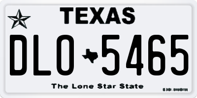TX license plate DLO5465
