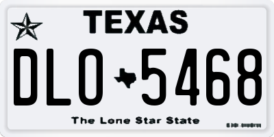 TX license plate DLO5468