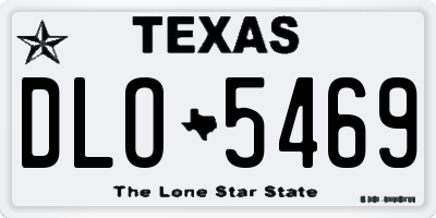 TX license plate DLO5469