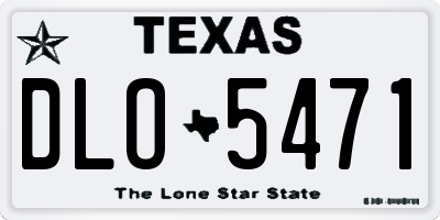 TX license plate DLO5471