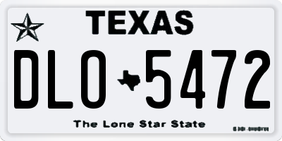 TX license plate DLO5472