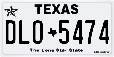 TX license plate DLO5474