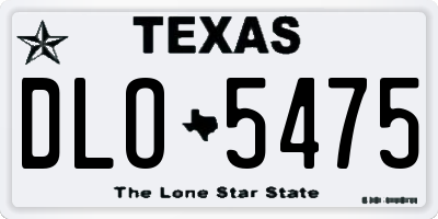 TX license plate DLO5475