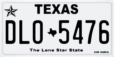TX license plate DLO5476