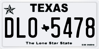 TX license plate DLO5478