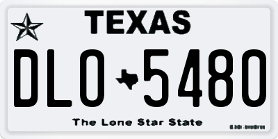 TX license plate DLO5480