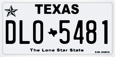 TX license plate DLO5481