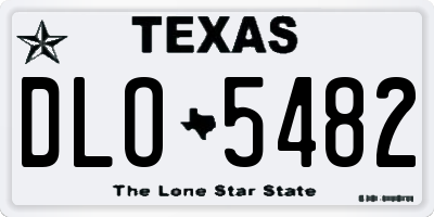 TX license plate DLO5482