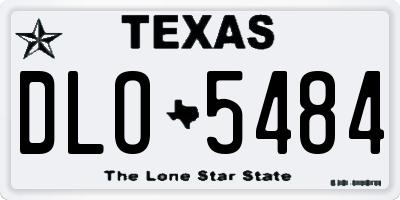 TX license plate DLO5484