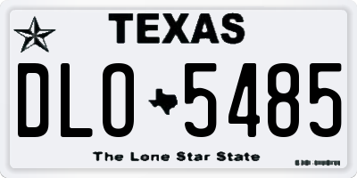 TX license plate DLO5485