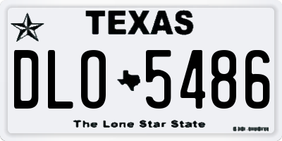 TX license plate DLO5486