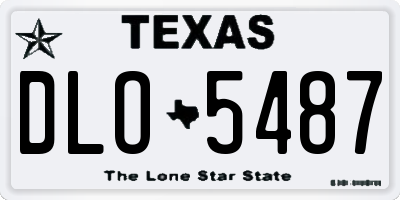 TX license plate DLO5487