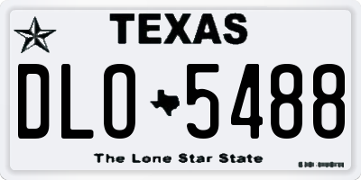 TX license plate DLO5488
