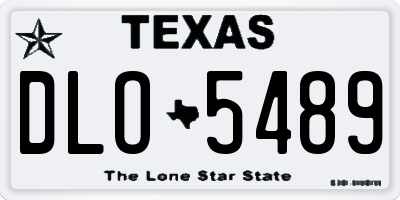 TX license plate DLO5489