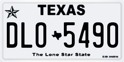TX license plate DLO5490