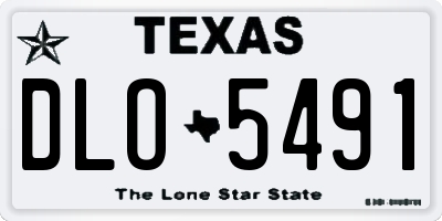 TX license plate DLO5491