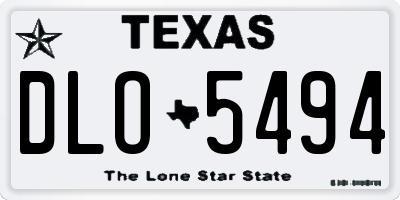 TX license plate DLO5494