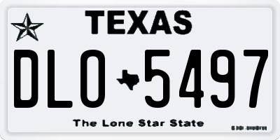TX license plate DLO5497