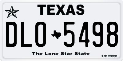 TX license plate DLO5498