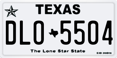 TX license plate DLO5504