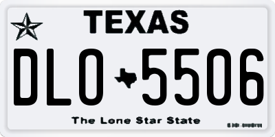 TX license plate DLO5506