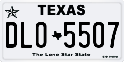 TX license plate DLO5507