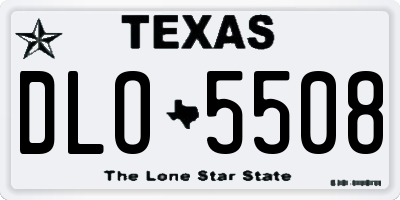 TX license plate DLO5508