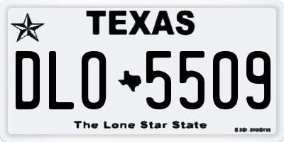 TX license plate DLO5509