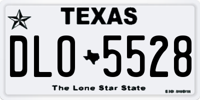 TX license plate DLO5528