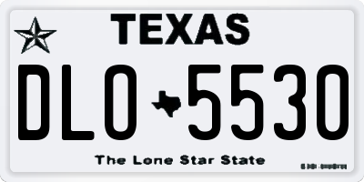 TX license plate DLO5530