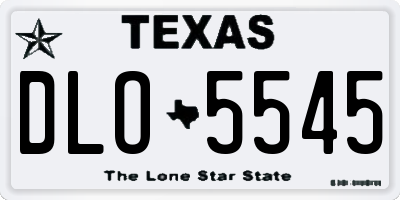 TX license plate DLO5545