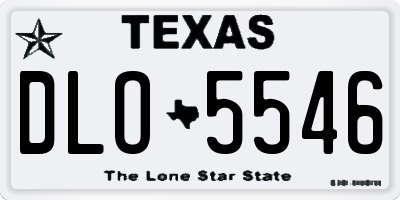 TX license plate DLO5546