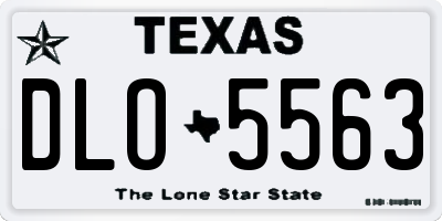 TX license plate DLO5563