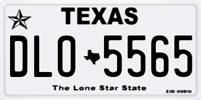 TX license plate DLO5565