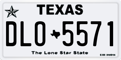 TX license plate DLO5571