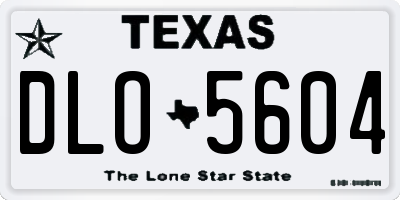 TX license plate DLO5604