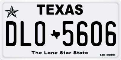 TX license plate DLO5606